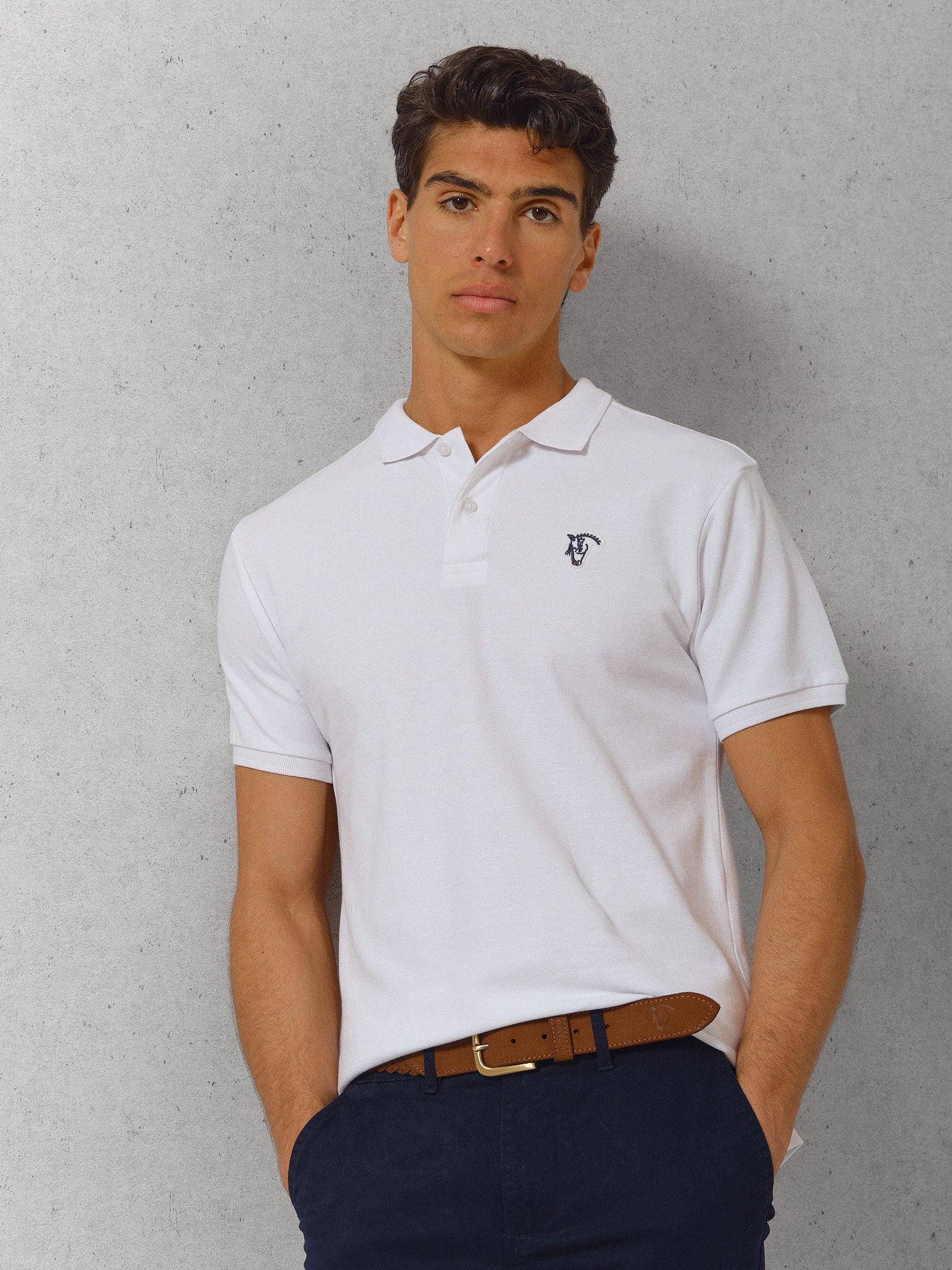 Polo Detalle Parche | Blanco