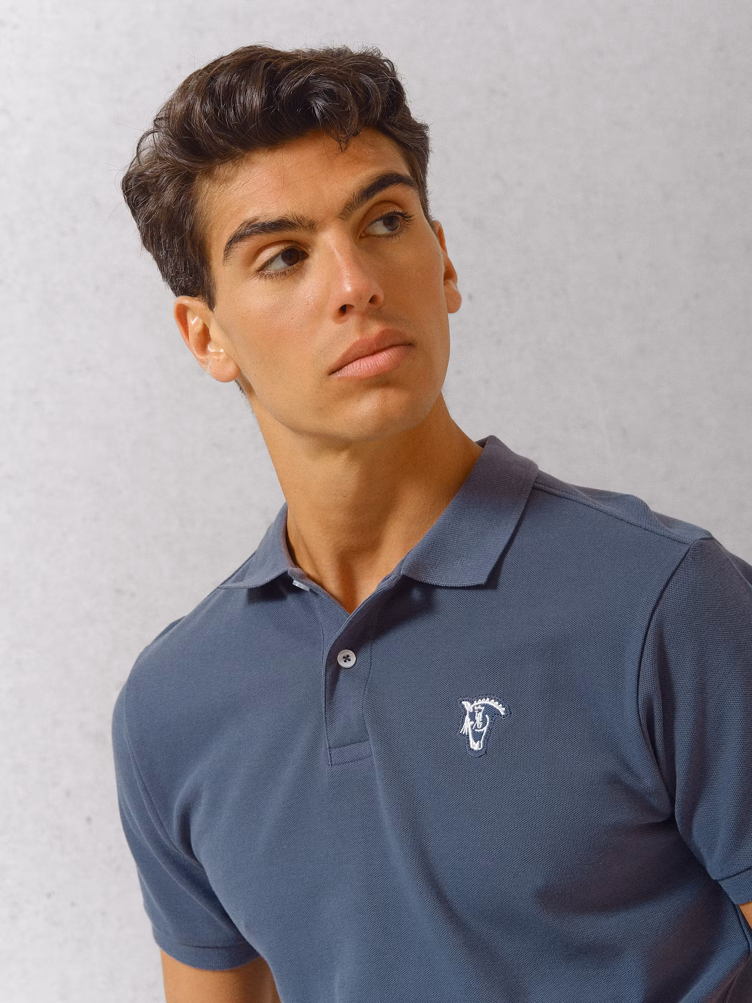 Polo Detalle Parche | Cobalto