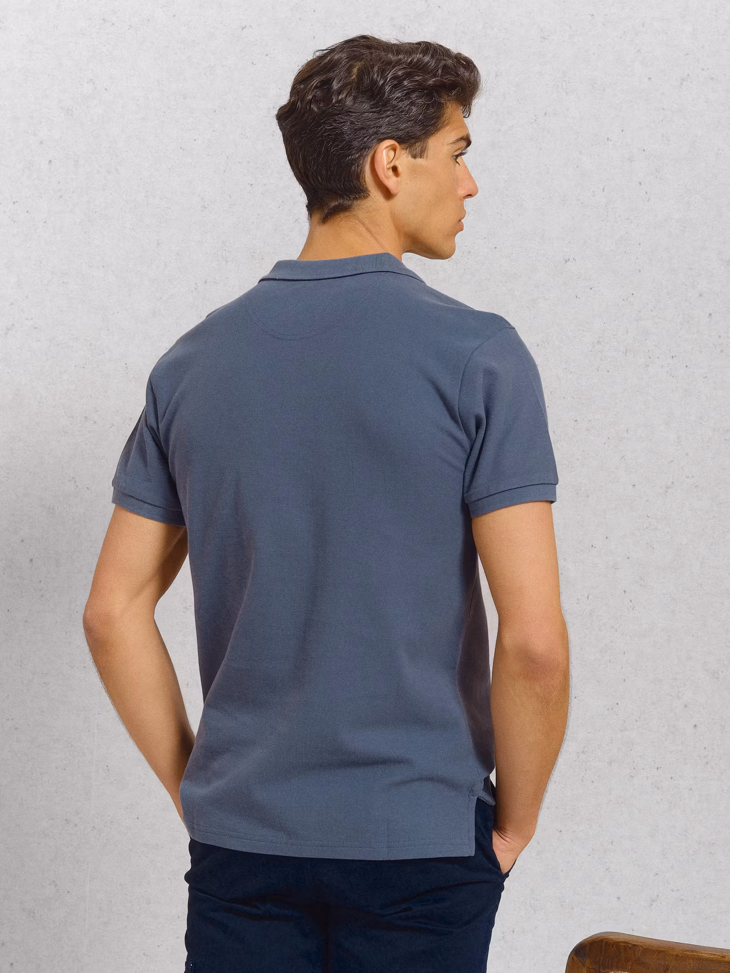 Polo Detalle Parche | Cobalto
