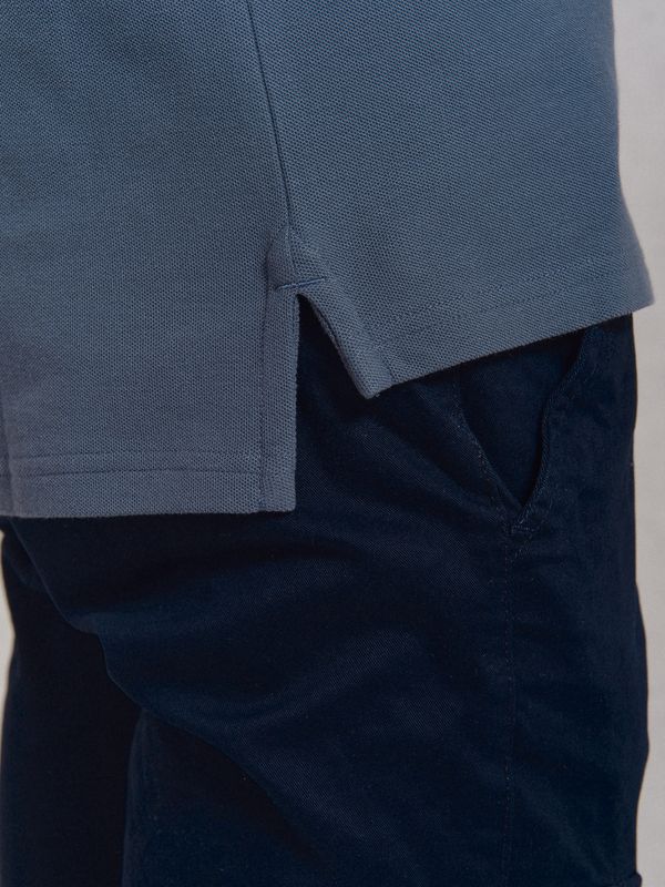 Polo Básico com Detalhe Patch | Cobalto