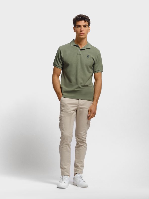 Polo Básico com Detalhe Patch | Salvia