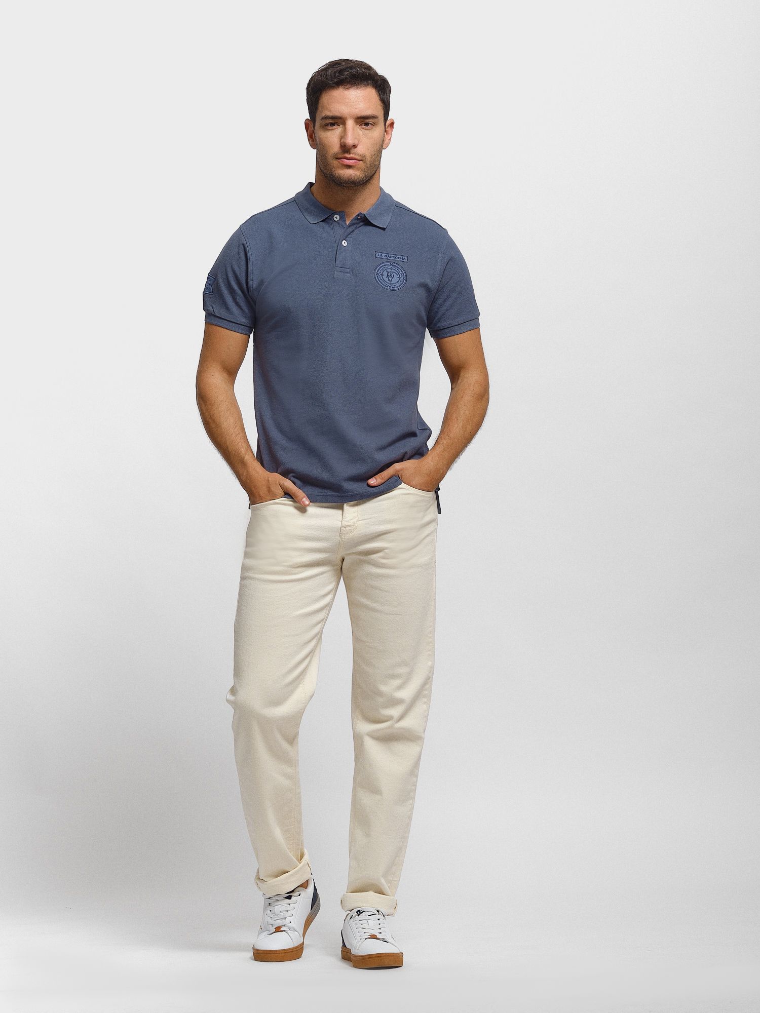 Polo Parches | Cobalto