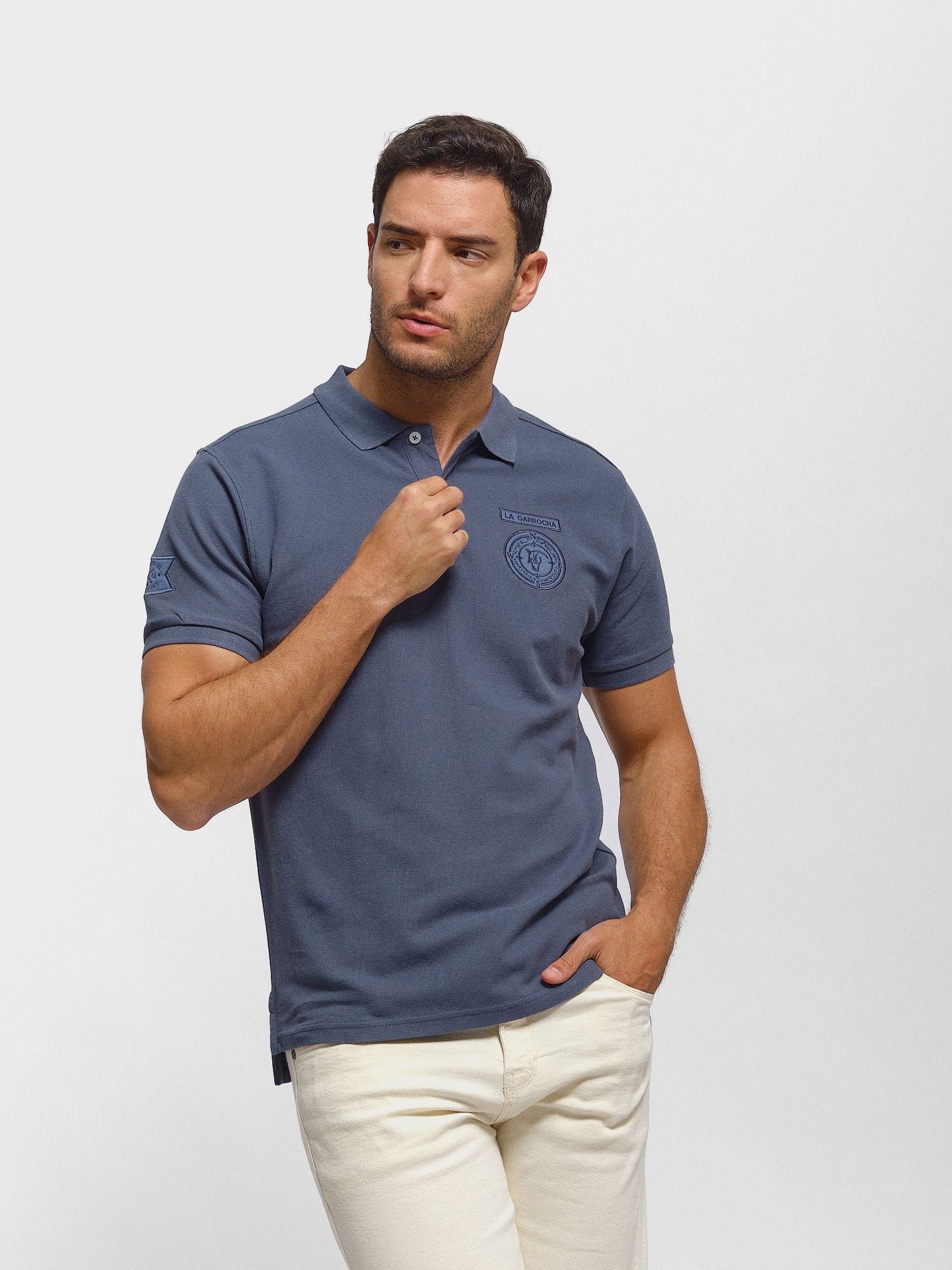 Polo Parches | Cobalto