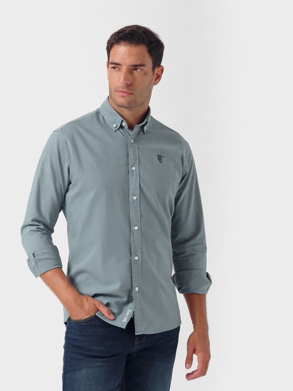 Camisa Garment Dyed | Zafiro