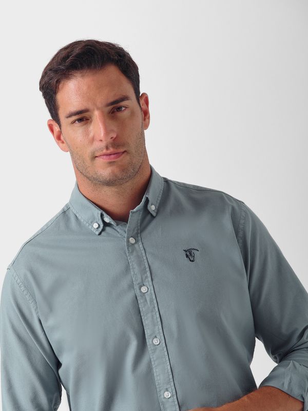 Camisa Garment Dyed | Zafiro