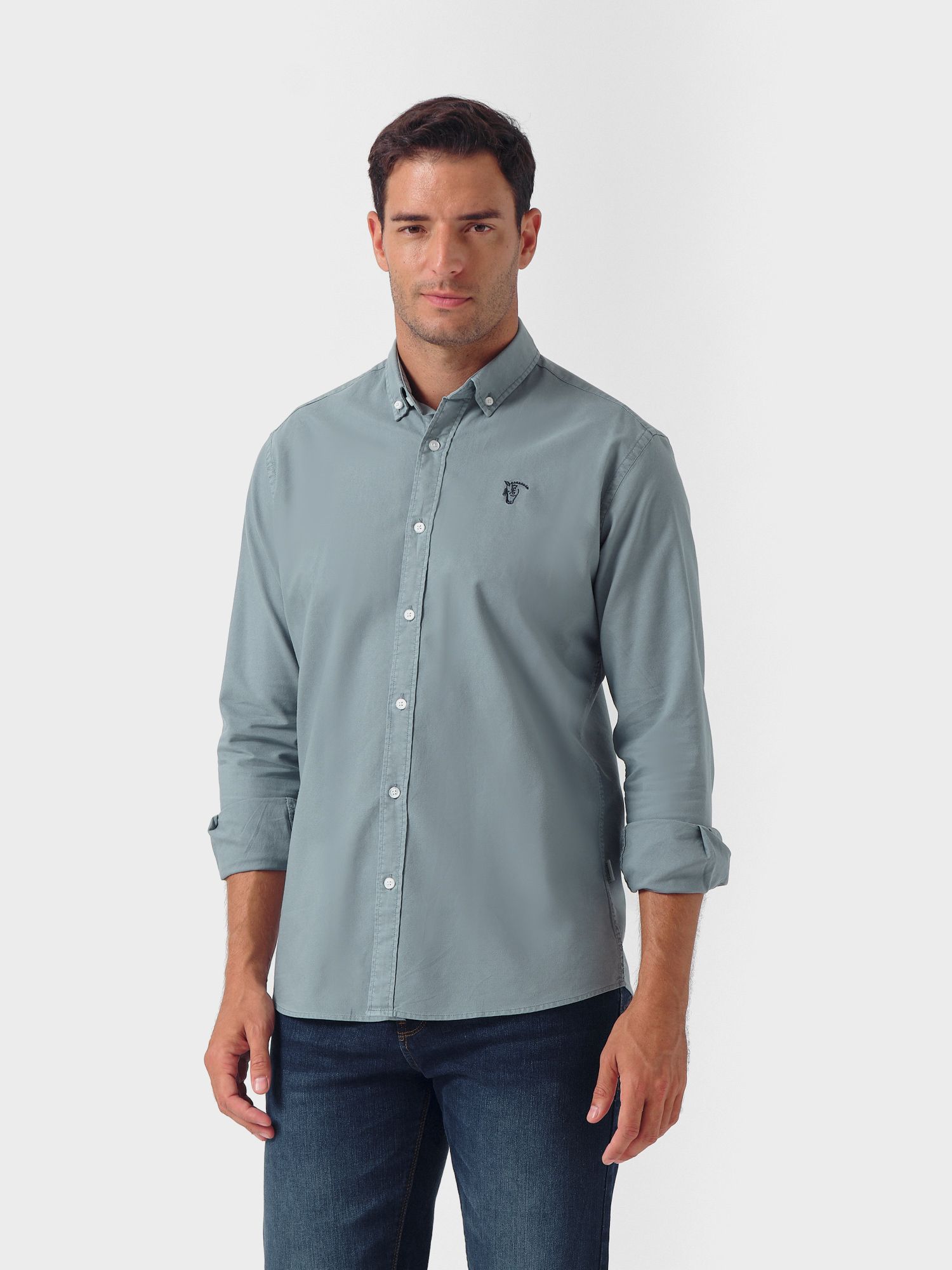 Camisa Garment Dyed | Zafiro