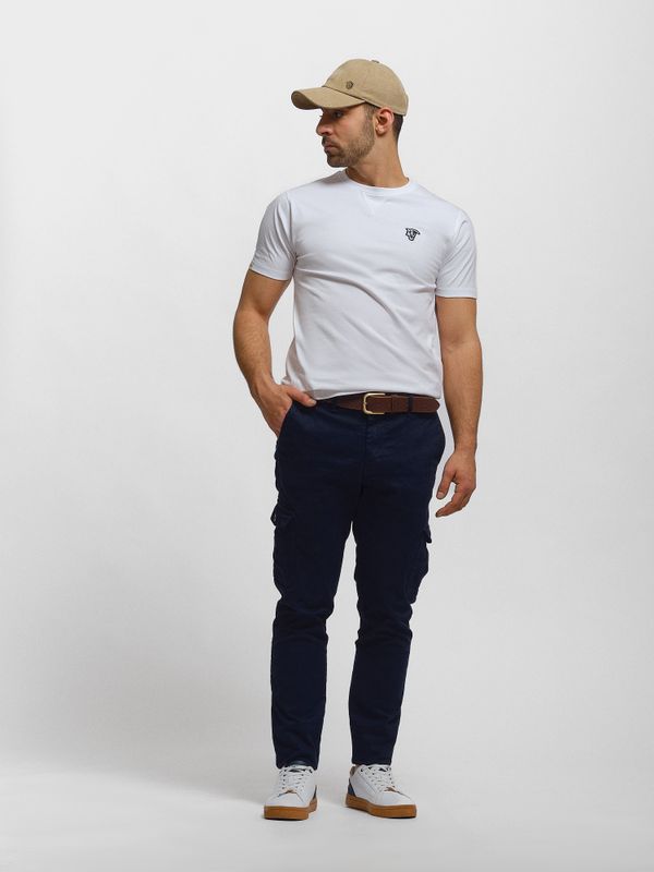 T-shirt basique à patch | Blanco