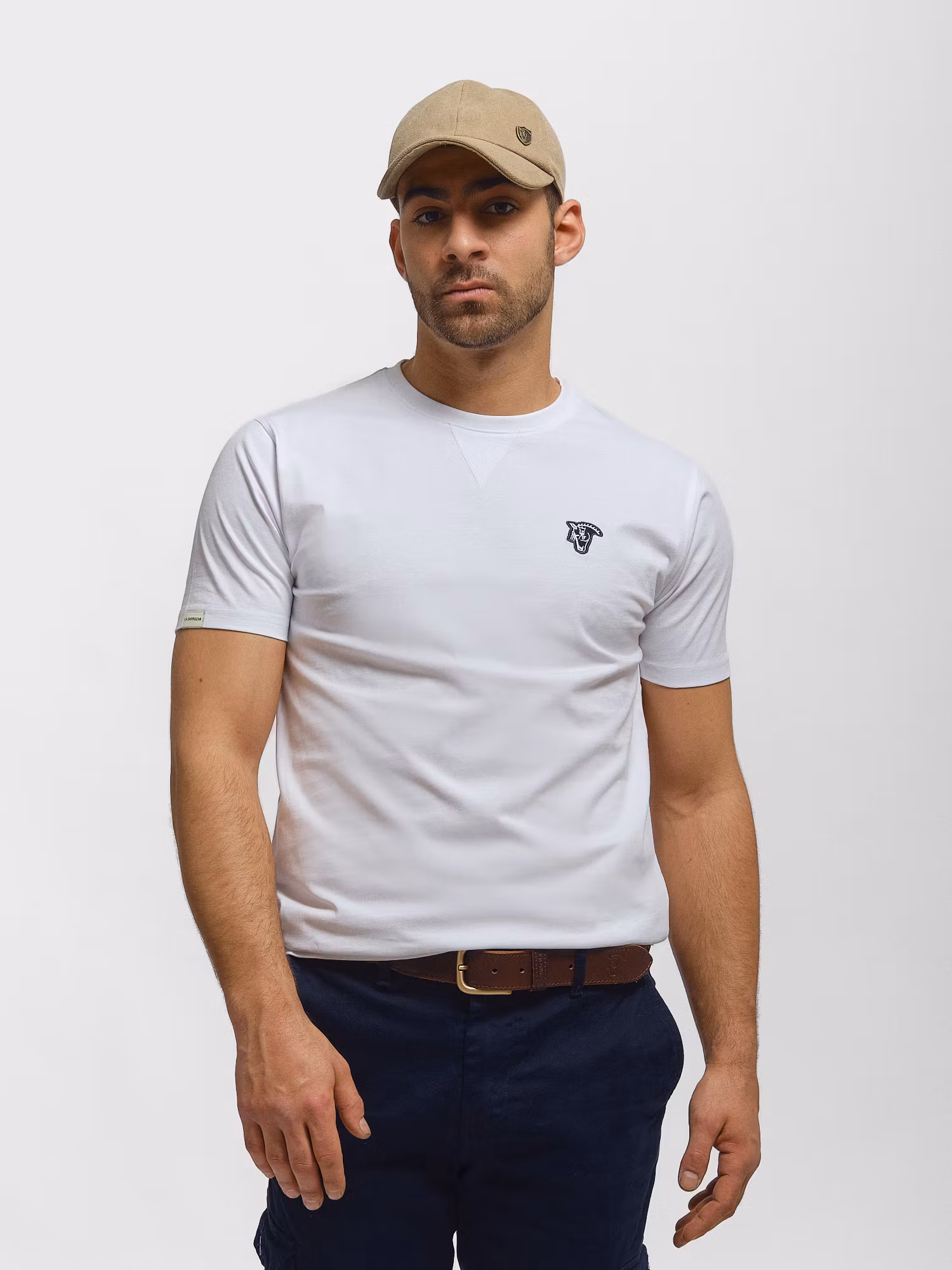 Patch Basic T-shirt | Blanco