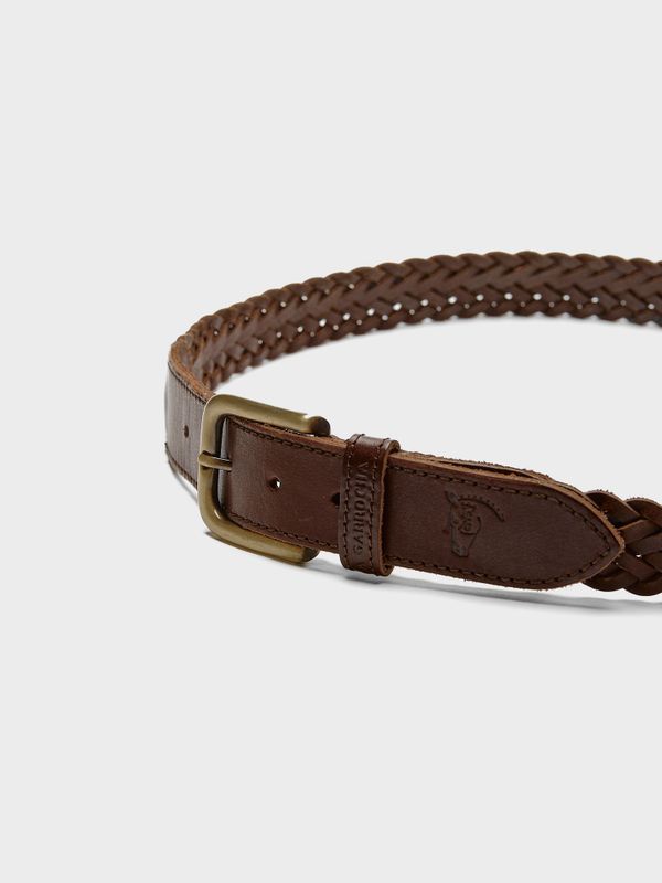 Cinto de couro trançado | Chocolate