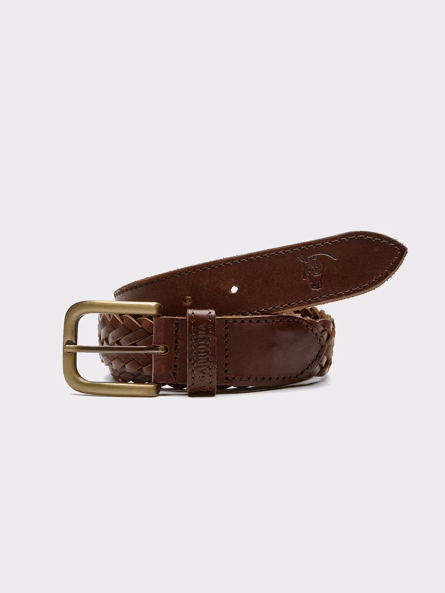 Braided Leather Belt | Chocolate