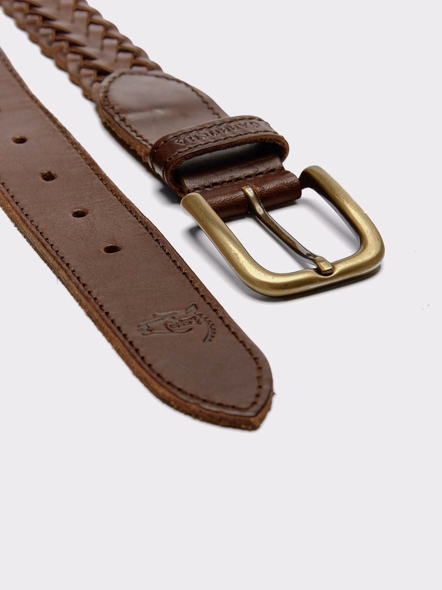 Braided Leather Belt | Chocolate