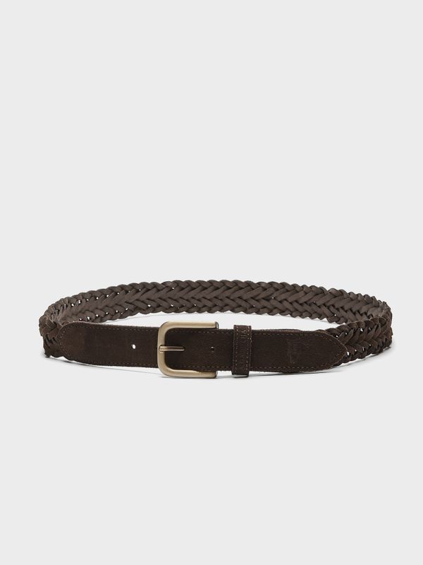 Braided Suede Belt | Chocolate