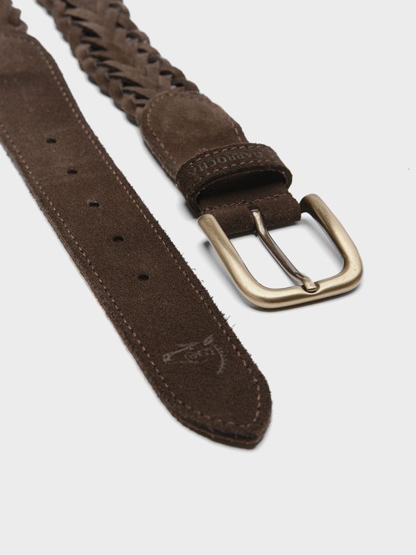 Braided Suede Belt | Chocolate