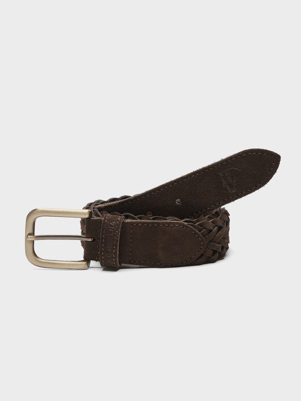 Braided Suede Belt | Chocolate