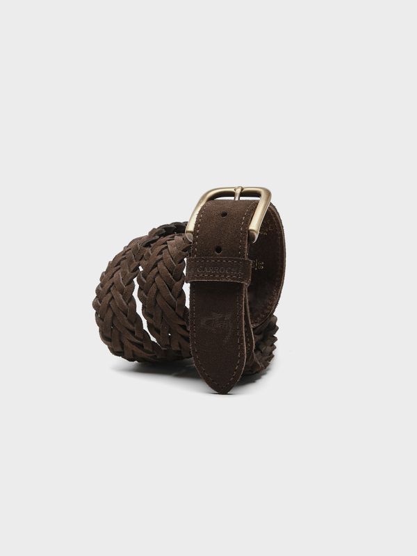 Braided Suede Belt | Chocolate