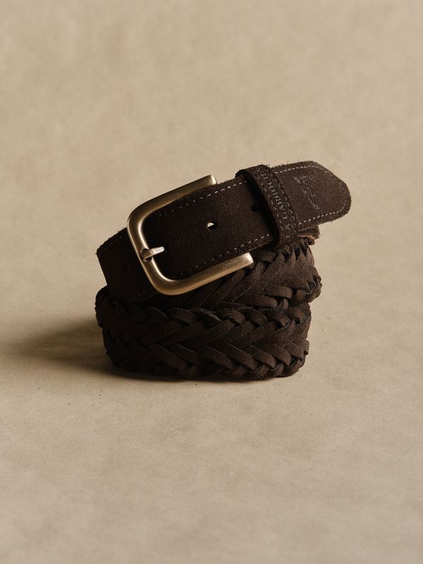 Braided Suede Belt | Chocolate
