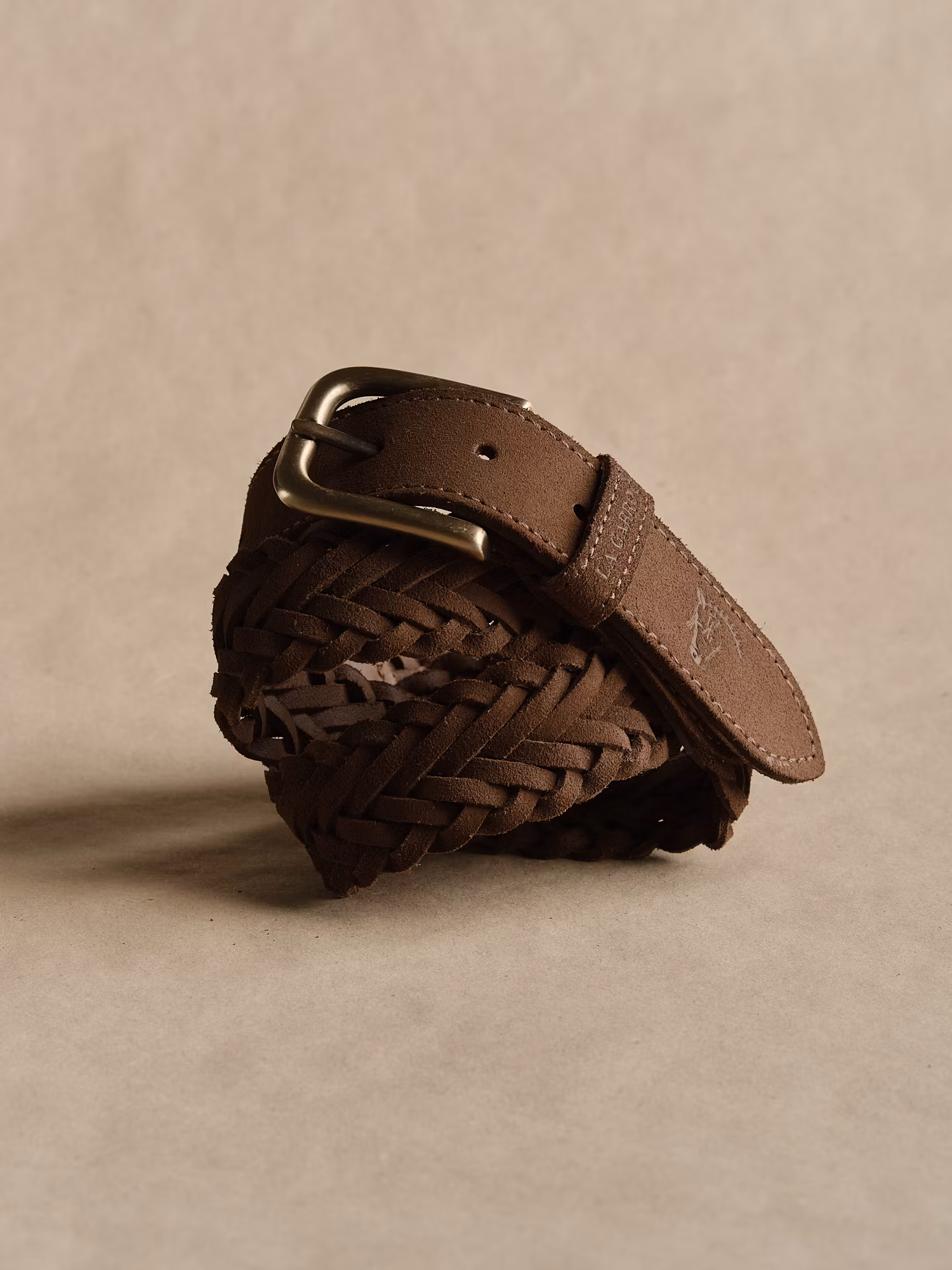 Braided Suede Belt | Taupe