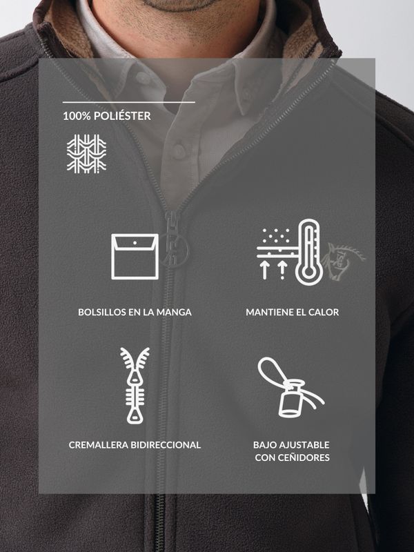 Fleece Jacket | Carbón