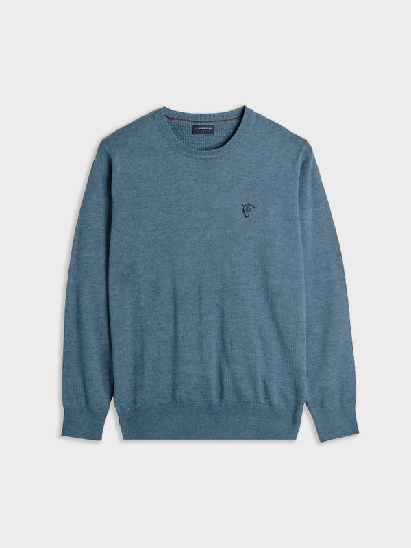 Suéter Gola Redonda Melange | Cobalto