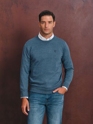 Pull Col Rond Mélange | Cobalto