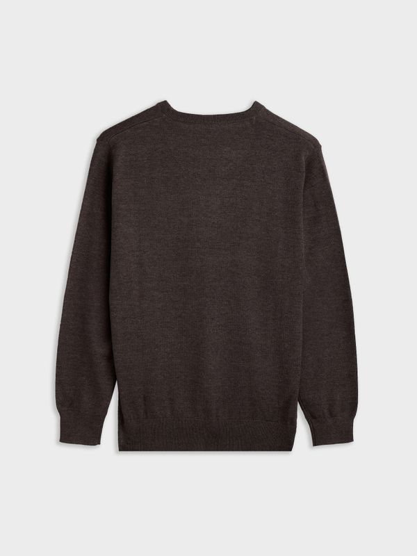 Suéter Gola Redonda Melange | Carbón