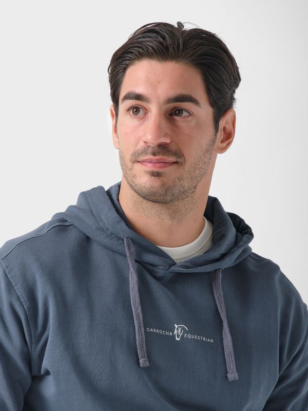 Sweatshirt com capuz Garment Dyed | Cobalto