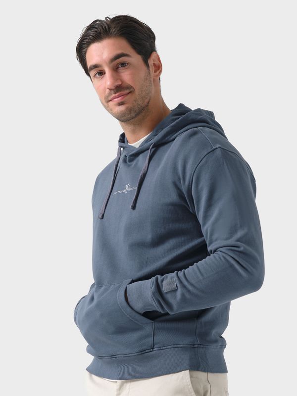 Sweatshirt com capuz Garment Dyed | Cobalto