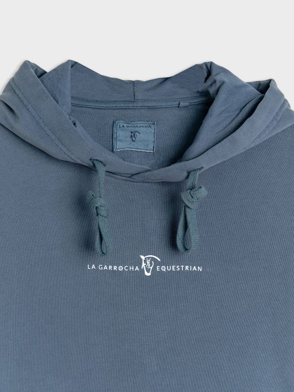 Sweatshirt com capuz Garment Dyed | Cobalto