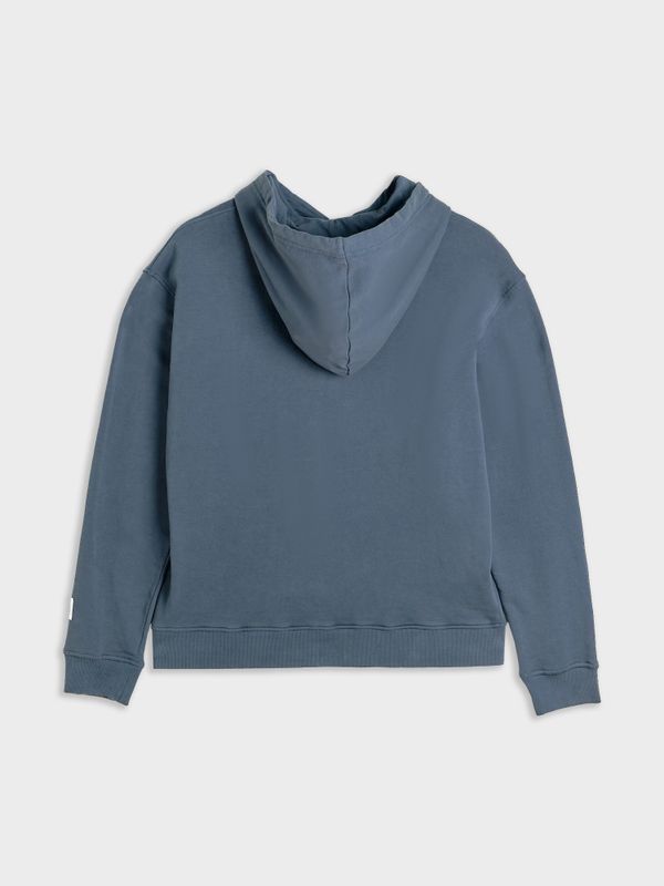 Sweatshirt com capuz Garment Dyed | Cobalto