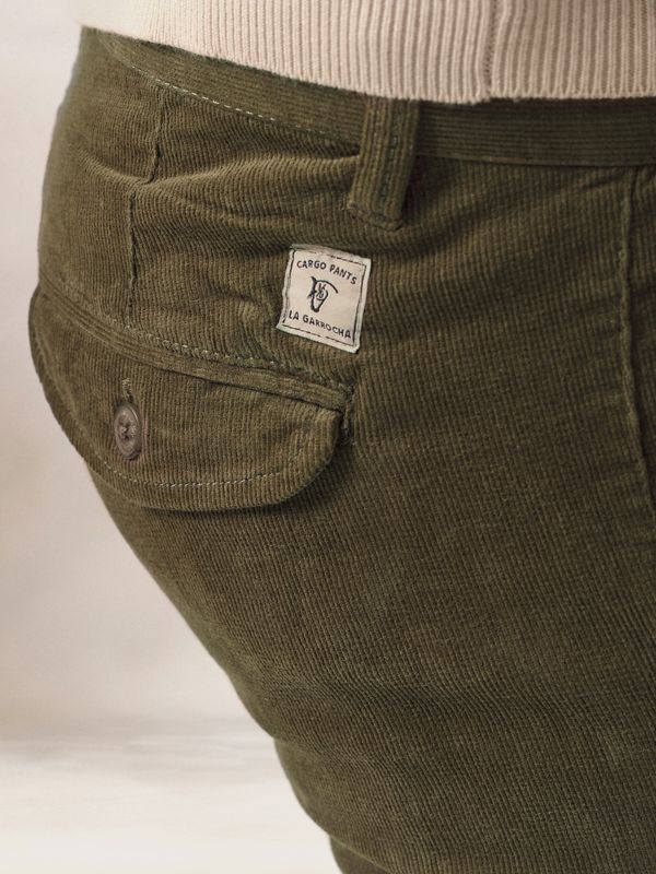 Chinos Cargo Veludo Cotelê | Verde
