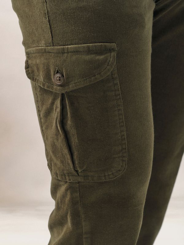 Chinos Cargo Veludo Cotelê | Verde