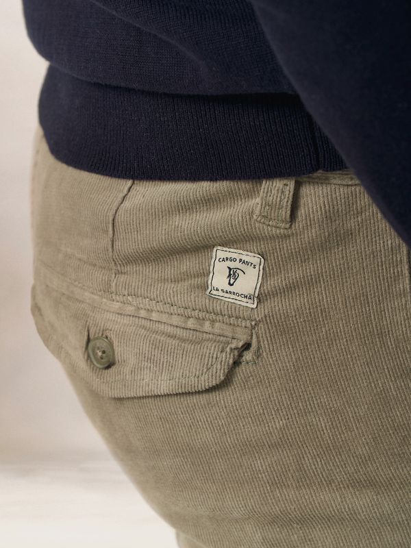 Chinos Cargo Veludo Cotelê | Gris