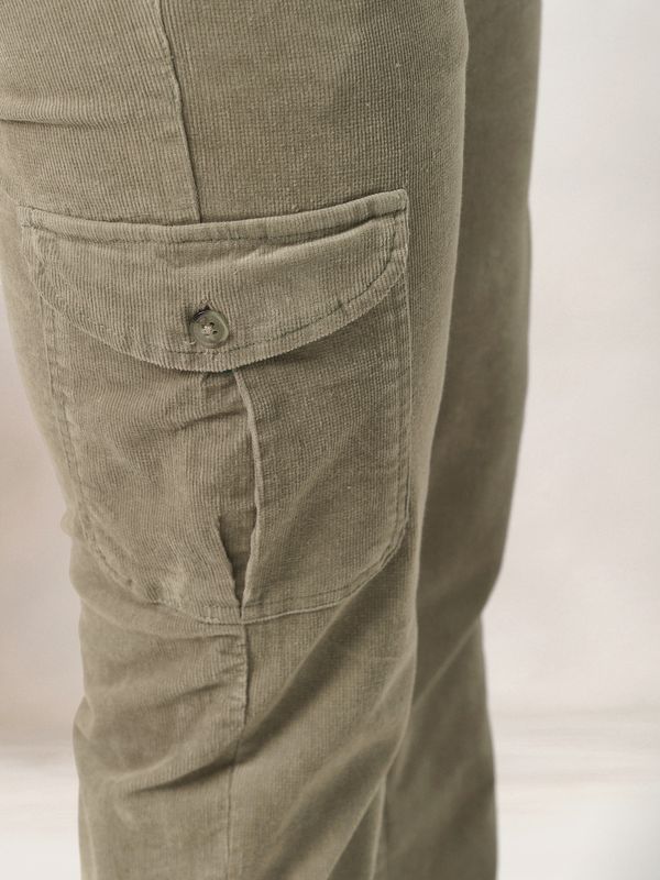 Chinos Cargo Veludo Cotelê | Gris