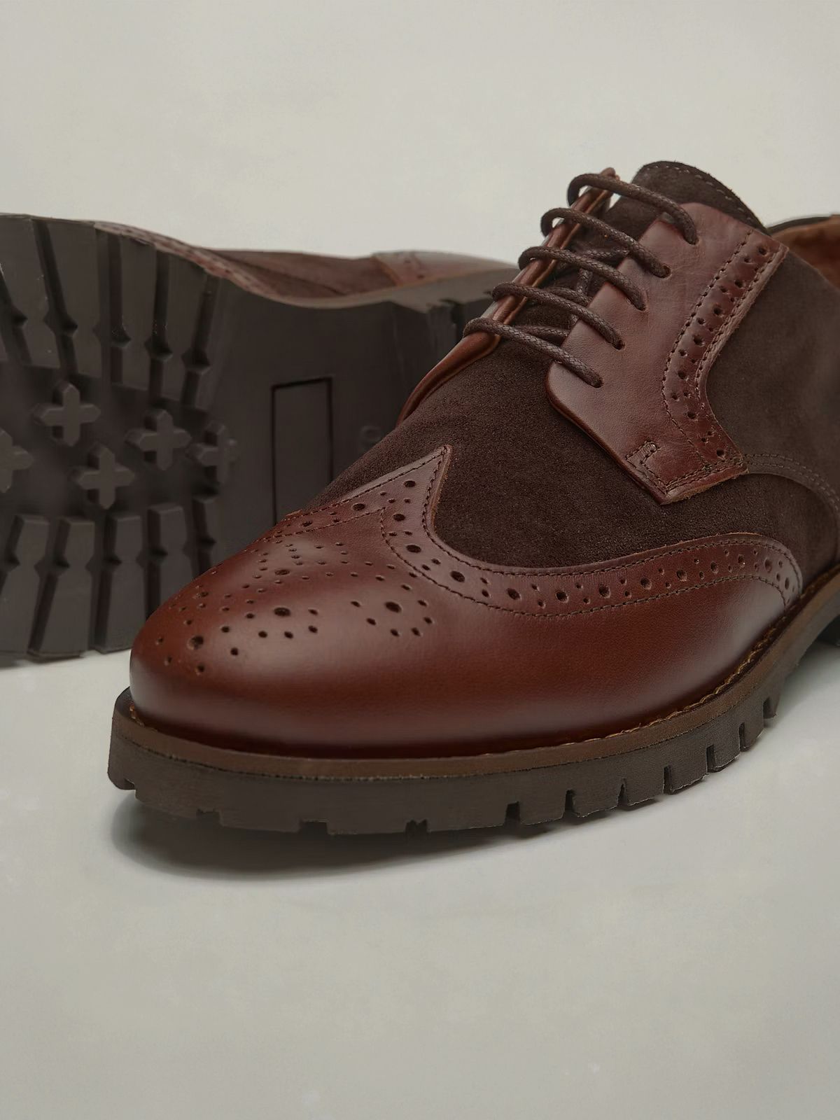 Combined Oxford Shoe | Chocolate