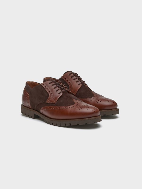 Chaussure Oxford Combinée | Chocolate