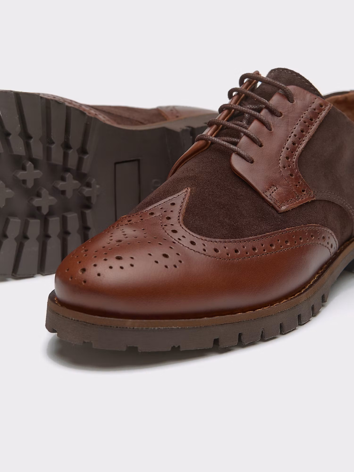 Sapato Oxford Combinado | Chocolate