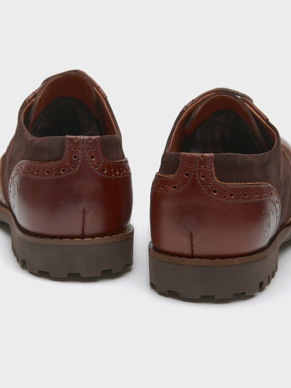 Chaussure Oxford Combinée | Chocolate