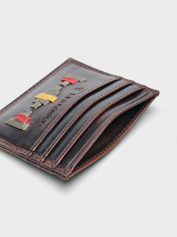 Porta-cartões de couro Ticul | Marrón