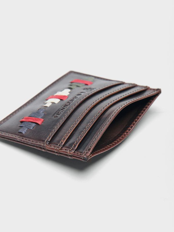 Porta-cartões de couro Homún | Marrón