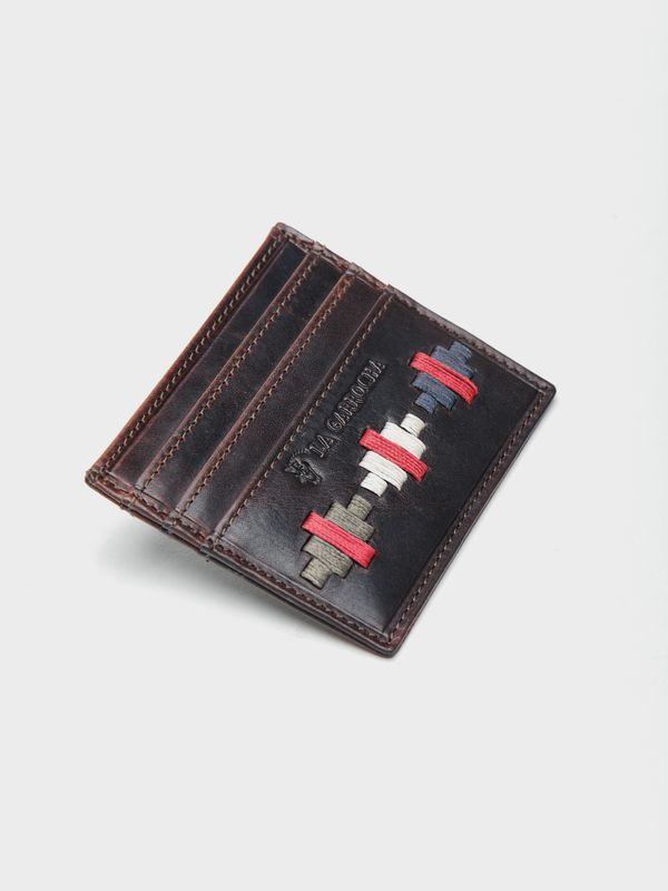 Porta-cartões de couro Homún | Marrón