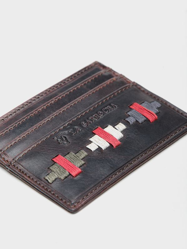 Porta-cartões de couro Homún | Marrón