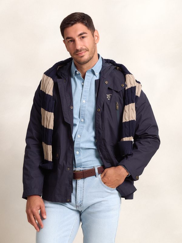 Corta-vento Capuz | Marino