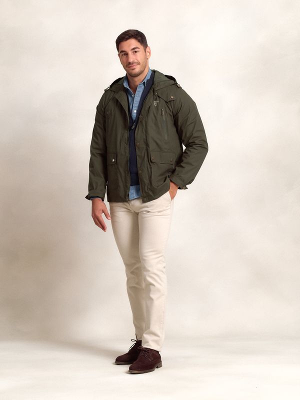 Corta-vento Capuz | Musgo