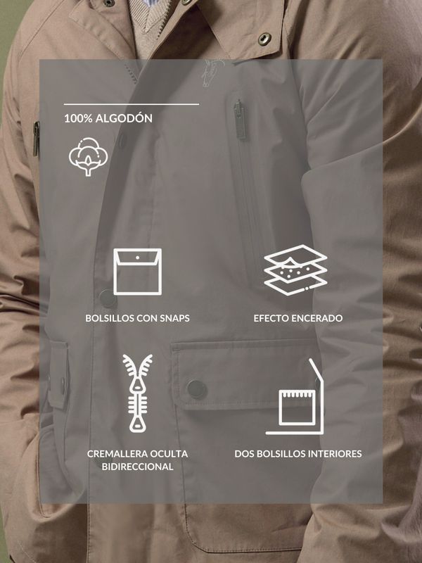 Corta-vento Capuz | Greige