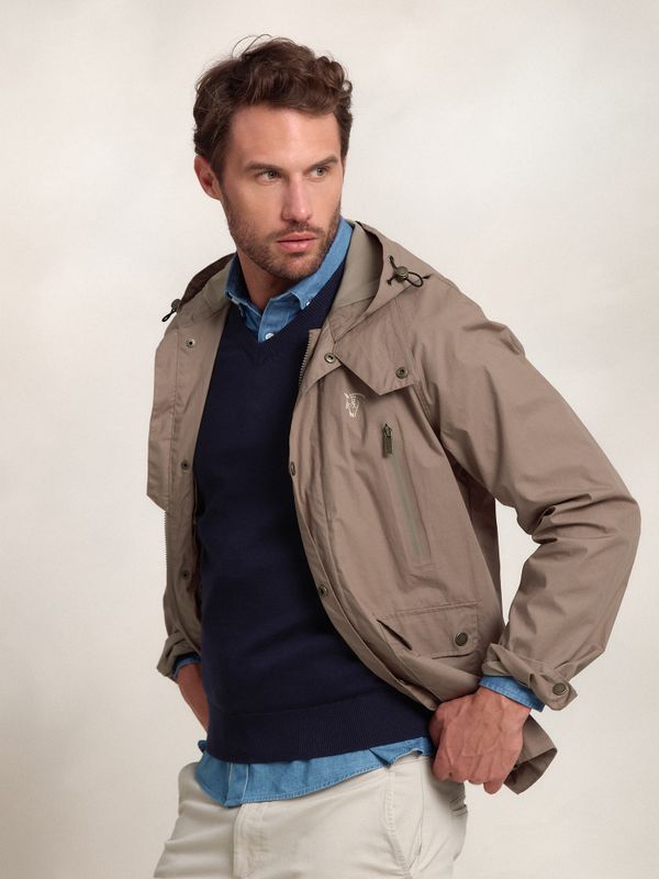 Corta-vento Capuz | Greige