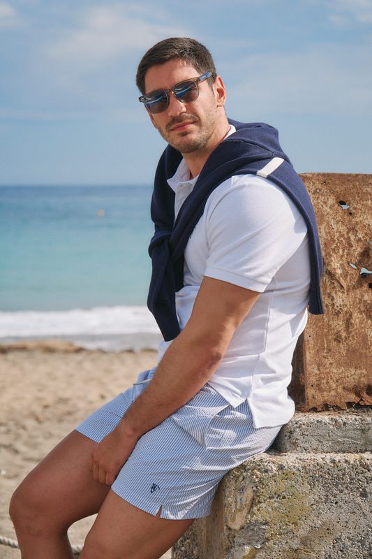 Calção de banho Listrado | Marino