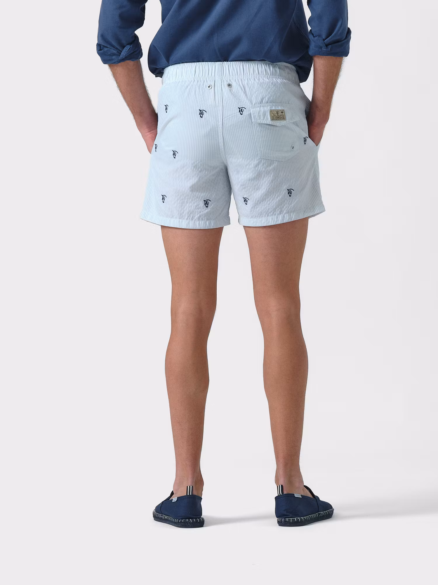 Brand Striped Swimsuit | Celeste