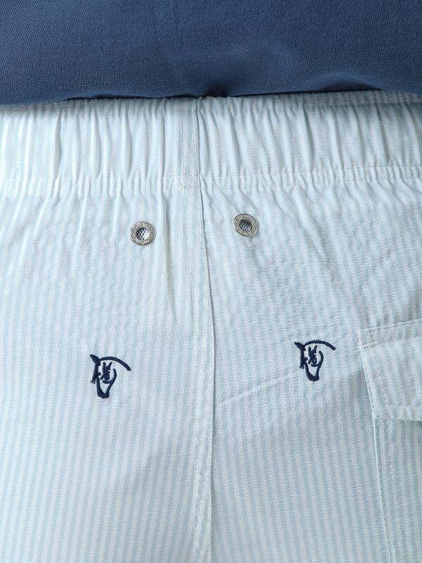 Calção de banho Listrado Brand | Celeste