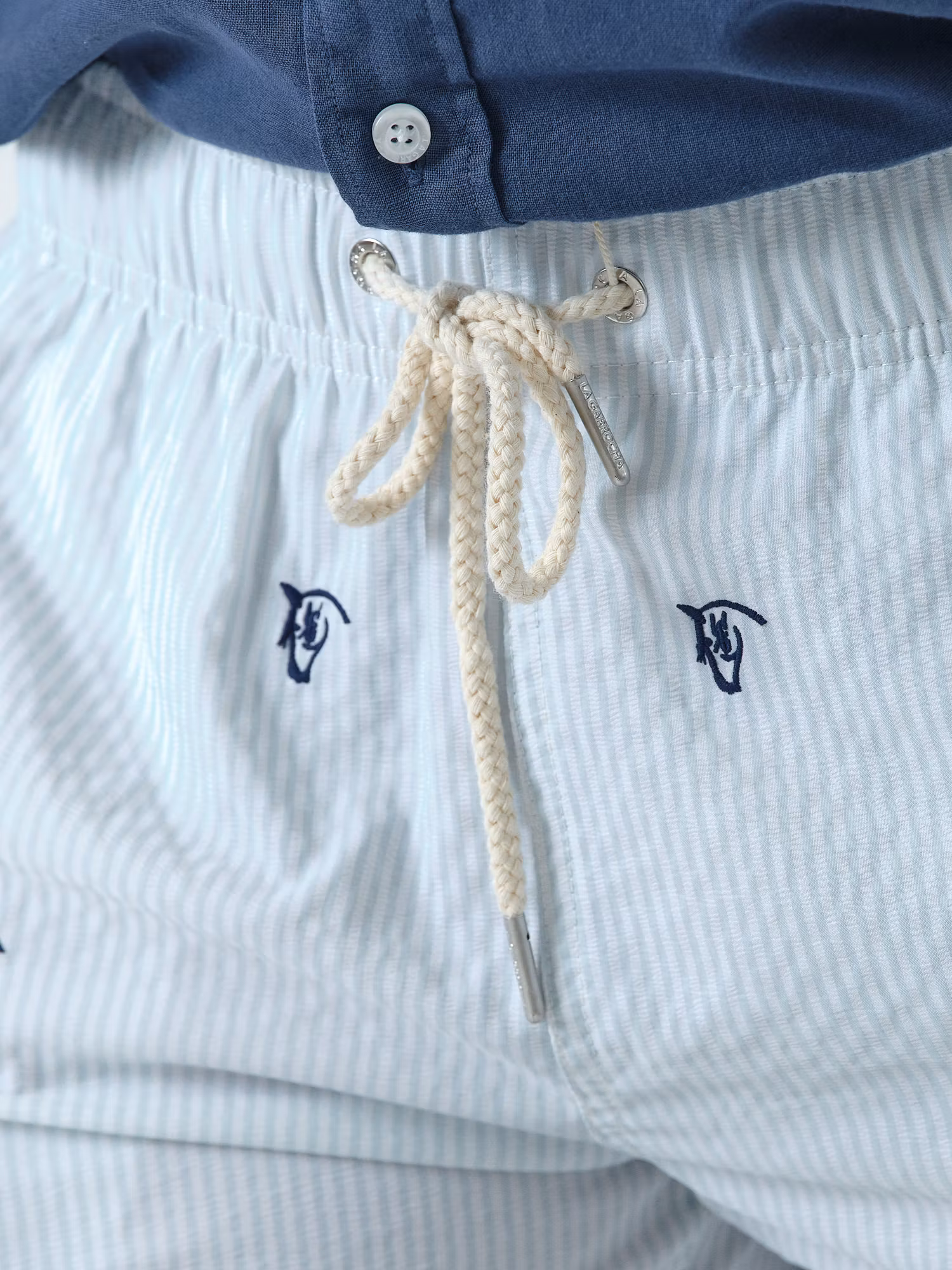 Brand Striped Swimsuit | Celeste