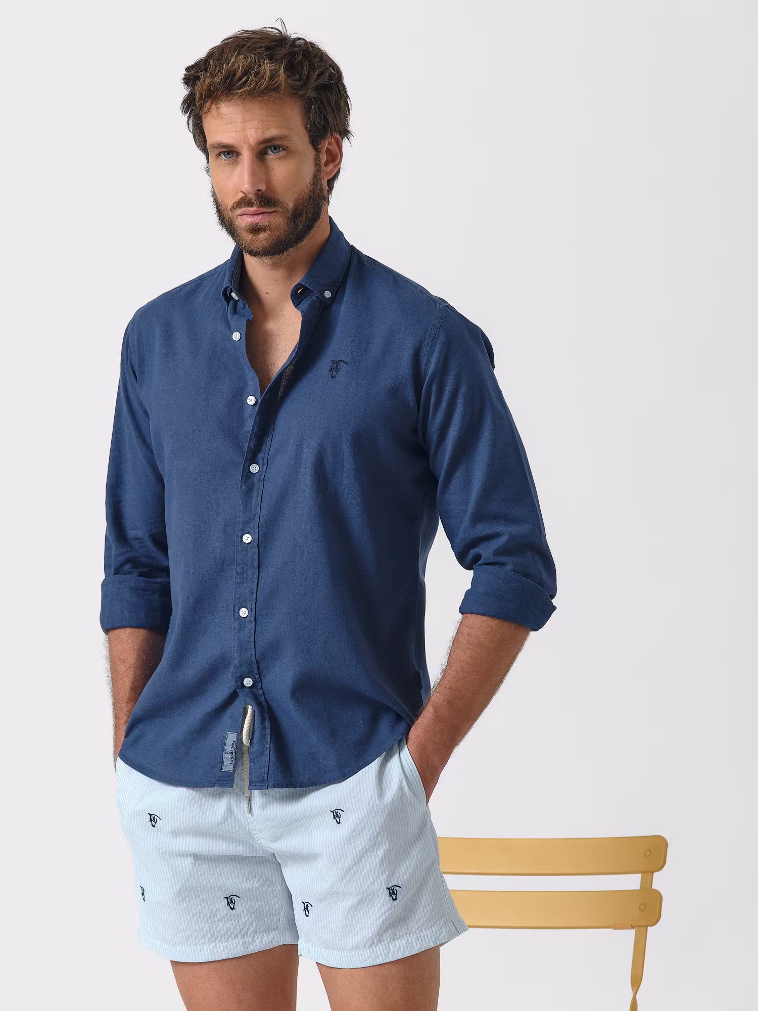 Brand Striped Swimsuit | Celeste